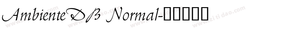 AmbienteDB Normal字体转换